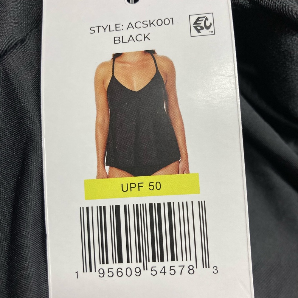 ANNE COLE Swimsuit Top XXL Black Pool Beach Swimwear 2xl - Picture 3 of 3